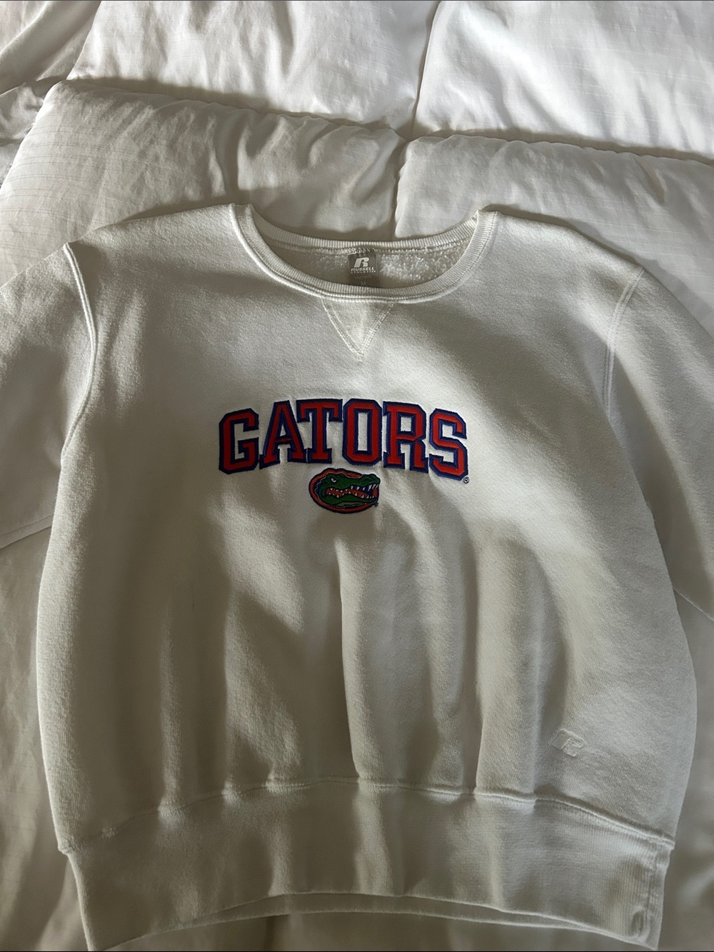 Russell Athletic White Women's Crewneck Sweatshirt
